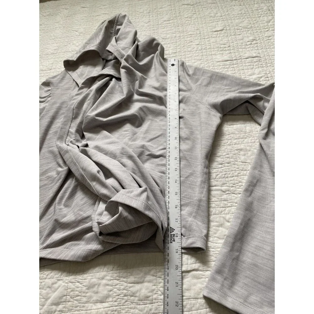ZYIA ACTIVE Haze Yoga Wrap Top Long Sleeve Hooded Cross Front Pullover L Large - Picture 5 of 8